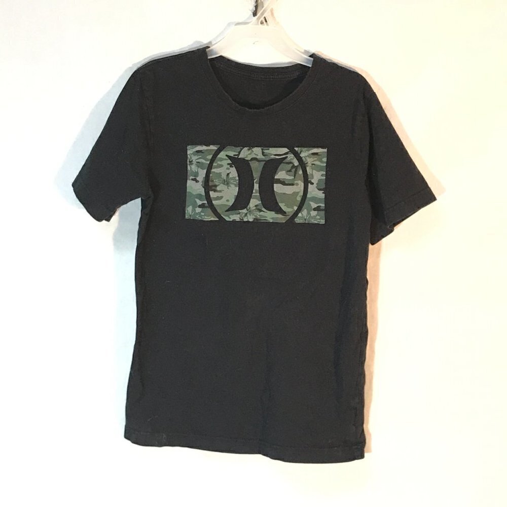 Hurley Surf Skate Beach Wear Black Short Sleeve T Shirt Tee